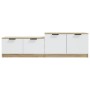 TV-Möbel aus weißem und Eichen-Sperrholz, 158,5x36x45 cm. von , TV-Möbel - Ref: Foro24-811489, Preis: 85,09 €, Rabatt: %