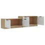 TV-Möbel aus weißem und Eichen-Sperrholz, 158,5x36x45 cm. von , TV-Möbel - Ref: Foro24-811489, Preis: 85,09 €, Rabatt: %