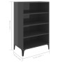 Glänzender grauer Sperrholz-Schrank 57x35x90 cm von vidaXL, Sideboards - Ref: Foro24-806138, Preis: 54,06 €, Rabatt: %