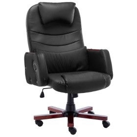 Black synthetic leather office chair by , Office chairs - Ref: Foro24-20376, Price: 235,26 €, Discount: %