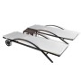 Sun loungers with a brown synthetic rattan table by , Loungers - Ref: Foro24-42496, Price: 348,79 €, Discount: %