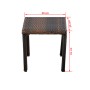 Sun loungers with a brown synthetic rattan table by , Loungers - Ref: Foro24-42496, Price: 348,79 €, Discount: %