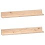 Wall shelves 2 units solid pine wood 80x11x9 cm by , Shelves and shelves - Ref: Foro24-823604, Price: 23,37 €, Discount: %