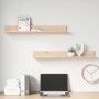 Wall shelves 2 units solid pine wood 80x11x9 cm by , Shelves and shelves - Ref: Foro24-823604, Price: 23,37 €, Discount: %