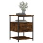Engineered wood smoked oak bedside table 40x42x56 cm by , Nightstands - Ref: Foro24-826027, Price: 41,25 €, Discount: %