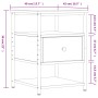 Nachttisch aus geräucherter Eichen-Ingenieurholz 40x42x56 cm. von , Nachttische - Ref: Foro24-826027, Preis: 41,25 €, Rabatt: %