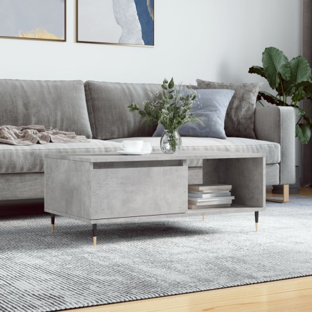 Plywood gray concrete coffee table 90x50x36.5 cm by , Coffee table - Ref: Foro24-830560, Price: 62,13 €, Discount: %