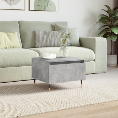 Mesa de centro madera de ingeniería gris hormigón 50x46x35 cm de , Mesas de centro - Ref: Foro24-830852, Precio: 45,76 €, Des...