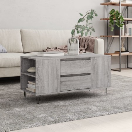 Engineered wood Sonoma gray coffee table 102x44.5x50 cm by , Coffee table - Ref: Foro24-831002, Price: 77,75 €, Discount: %
