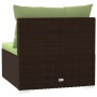 3-seater garden sofa with brown synthetic rattan cushions by , Garden sets - Ref: Foro24-317561, Price: 309,24 €, Discount: %