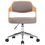Swivel dining chair with curved wood and taupe gray fabric by , dining chairs - Ref: Foro24-287432, Price: 139,88 €, Discount: %