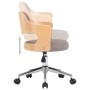 Swivel dining chair with curved wood and taupe gray fabric by , dining chairs - Ref: Foro24-287432, Price: 139,88 €, Discount: %