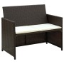 Set muebles de jardín 4 piezas y cojines ratán sintético marrón de , Conjuntos de jardín - Ref: Foro24-43908, Precio: 213,02 €
