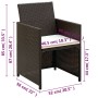 Set muebles de jardín 4 piezas y cojines ratán sintético marrón de , Conjuntos de jardín - Ref: Foro24-43908, Precio: 213,11 ...