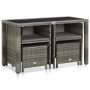 Set de comedor de jardín 5 pzas y cojines ratán sintético gris de , Conjuntos de jardín - Ref: Foro24-46535, Precio: 473,01 €...