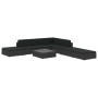 Set de sofás de jardín 8 piezas y cojines ratán sintético negro de , Conjuntos de jardín - Ref: Foro24-46748, Precio: 669,53 €