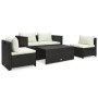 Set muebles de jardín 6 piezas y cojines ratán sintético marrón de , Conjuntos de jardín - Ref: Foro24-47808, Precio: 499,44 ...