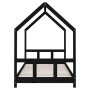 Kinderbettgestell aus schwarzem Kiefernholz 90x200 cm von , Kinderbetten und Betten für Kinder - Ref: Foro24-835720, Preis: 1...