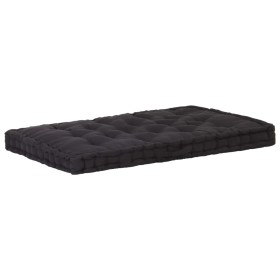 Cushion for pallets, black cotton, 120x80x10 cm by , Cushions for chairs and sofas - Ref: Foro24-48674, Price: 59,59 €, Disco...
