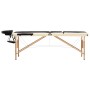 Faltbare Massageliege mit 3 Zonen, Holz in Schwarz und Beige. von , Massageliegen - Ref: Foro24-110213, Preis: 157,36 €, Raba...