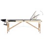Faltbare Massageliege mit 3 Zonen, Holz in Schwarz und Beige. von , Massageliegen - Ref: Foro24-110213, Preis: 157,36 €, Raba...