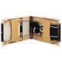 Faltbare Massageliege mit 3 Zonen, Holz in Schwarz und Beige. von , Massageliegen - Ref: Foro24-110213, Preis: 157,36 €, Raba...