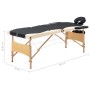 Faltbare Massageliege mit 3 Zonen, Holz in Schwarz und Beige. von , Massageliegen - Ref: Foro24-110213, Preis: 157,36 €, Raba...