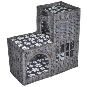 House/bed/scratcher/castle for pets made of willow with cushion by , Cat beds - Ref: Foro24-170226, Price: 114,68 €, Discount: %