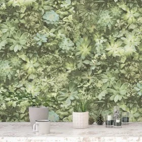 Evergreen Green and Beige Succulent Wallpaper by Noordwand, Painted paper - Ref: Foro24-434273, Price: 28,34 €, Discount: %