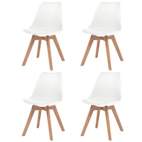 Esstischstühle, 4 Stück, weißes Kunststoffmaterial. von , Essstühle - Ref: Foro24-244784, Preis: 276,40 €, Rabatt: %