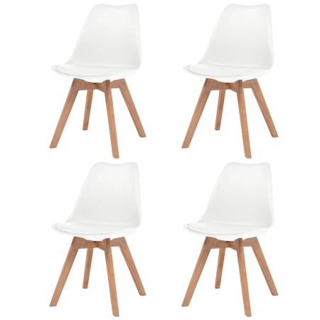 Sillas de comedor 4 unidades plástico blanco de , Sillas de comedor - Ref: Foro24-244784, Precio: 276,23 €, Descuento: %