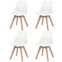 Sillas de comedor 4 unidades plástico blanco de , Sillas de comedor - Ref: Foro24-244784, Precio: 276,23 €, Descuento: %