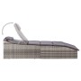 Tumbona con cojín ratán sintético gris de , Tumbonas - Ref: Foro24-46540, Precio: 251,52 €, Descuento: %