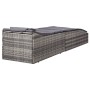 Tumbona con cojín ratán sintético gris de , Tumbonas - Ref: Foro24-46540, Precio: 251,52 €, Descuento: %