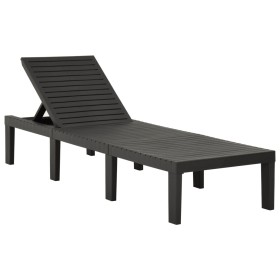 Anthracite gray plastic sun lounger by vidaXL, Loungers - Ref: Foro24-315827, Price: 146,30 €, Discount: %