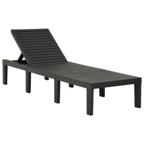 Anthrazitgraue Sonnenliege aus Kunststoff von vidaXL, Liegen - Ref: Foro24-315827, Preis: 141,35 €, Rabatt: %