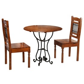 Juego de bistro 3 piezas madera maciza de acacia de , muebles para cocinas y comedores - Ref: Foro24-275335, Precio: 473,50 €...