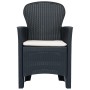 Garden dining set, 7 pieces, plastic with anthracite rattan look. by , Garden sets - Ref: Foro24-276128, Price: 706,57 €, Dis...