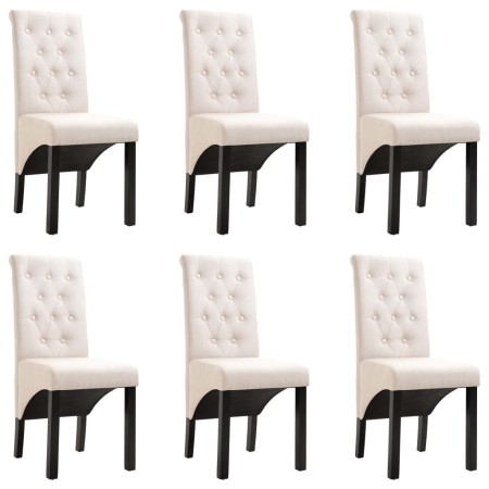 Sillas de comedor 6 unidades tela color crema de , Sillas de comedor - Ref: Foro24-276968, Precio: 610,63 €, Descuento: %