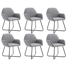 Dining chairs, 6 units, light gray fabric by , dining chairs - Ref: Foro24-277095, Price: 604,70 €, Discount: %