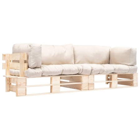 Garten-Palettensofas, 2 Stück, mit Sandkissen und Kiefernholz von , Outdoor-Sofas - Ref: Foro24-277483, Preis: 299,95 €, Raba...