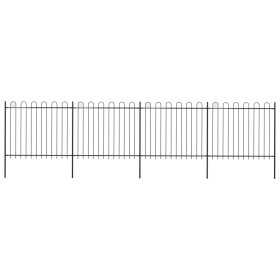 Gartenzäune mit schwarzen Stahlspeerspitzen 6,8x1,5 m von , Zaunpaneele - Ref: Foro24-277677, Preis: 331,38 €, Rabatt: %