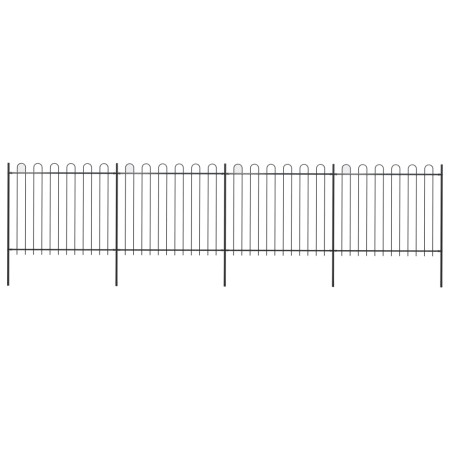 Gartenzäune mit schwarzen Stahlspeerspitzen 6,8x1,5 m von , Zaunpaneele - Ref: Foro24-277677, Preis: 331,38 €, Rabatt: %