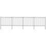 Gartenzäune mit schwarzen Stahlspeerspitzen 6,8x1,5 m von , Zaunpaneele - Ref: Foro24-277677, Preis: 331,38 €, Rabatt: %