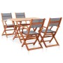 5-teiliges Massivholz-Gartenspeiseset aus grauem Eukalyptusholz. von , Gartensets - Ref: Foro24-278907, Preis: 399,36 €, Raba...