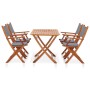 Set de comedor para jardín 5 pzas madera maciza eucalipto gris de , Conjuntos de jardín - Ref: Foro24-278907, Precio: 399,36 ...