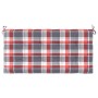 Gartenbankkissen aus kariertem rotem Oxford-Stoff 100x50x3cm. von , Kissen für Stühle und Sofas - Ref: Foro24-314078, Preis: ...