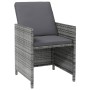 Conjunto de silla de jardín y taburete 4 piezas ratán PE gris de , Sillas de jardín - Ref: Foro24-316753, Precio: 293,62 €, D...