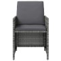 Conjunto de silla de jardín y taburete 4 piezas ratán PE gris de , Sillas de jardín - Ref: Foro24-316753, Precio: 293,62 €, D...