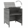 Gartenmöbel-Set bestehend aus 4-teiligem Rattan-PE-Grau-Sessel und Hocker. von , Gartenstühle - Ref: Foro24-316753, Preis: 29...